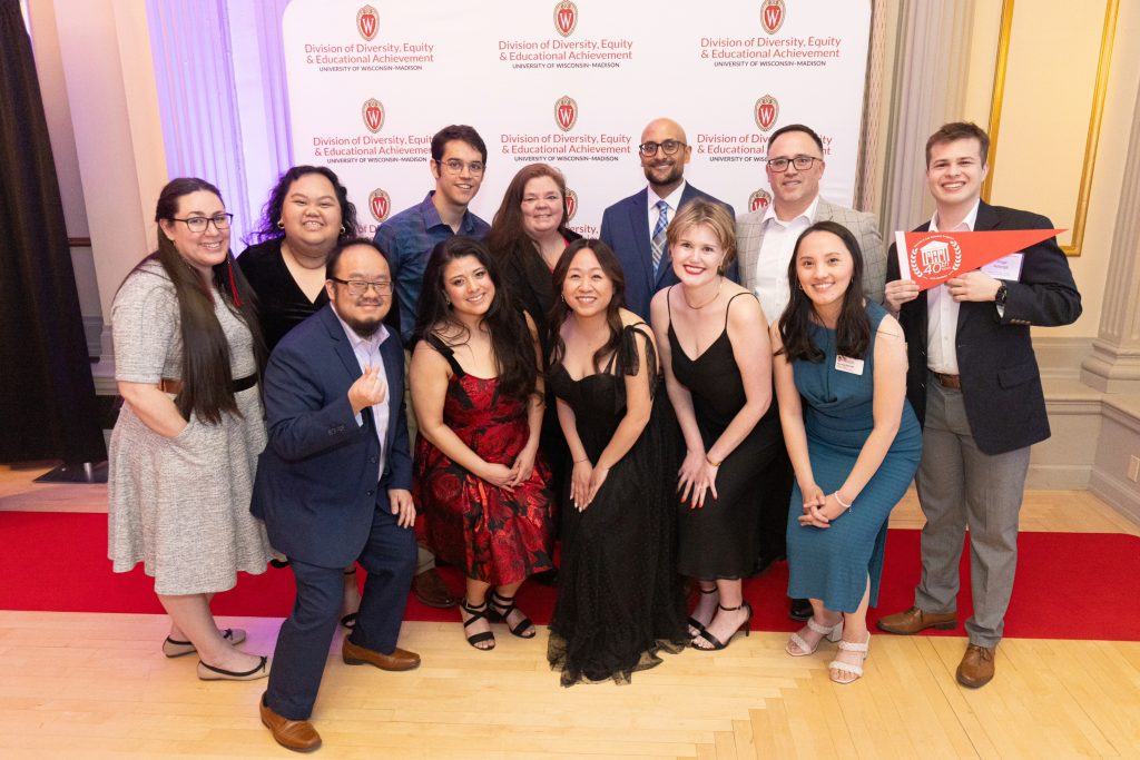 Picture of a group of people in front of the backdrop